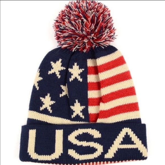 USA Knit Ski Hat, NWT - Picture 1 of 2